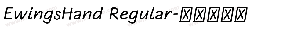 EwingsHand Regular字体转换